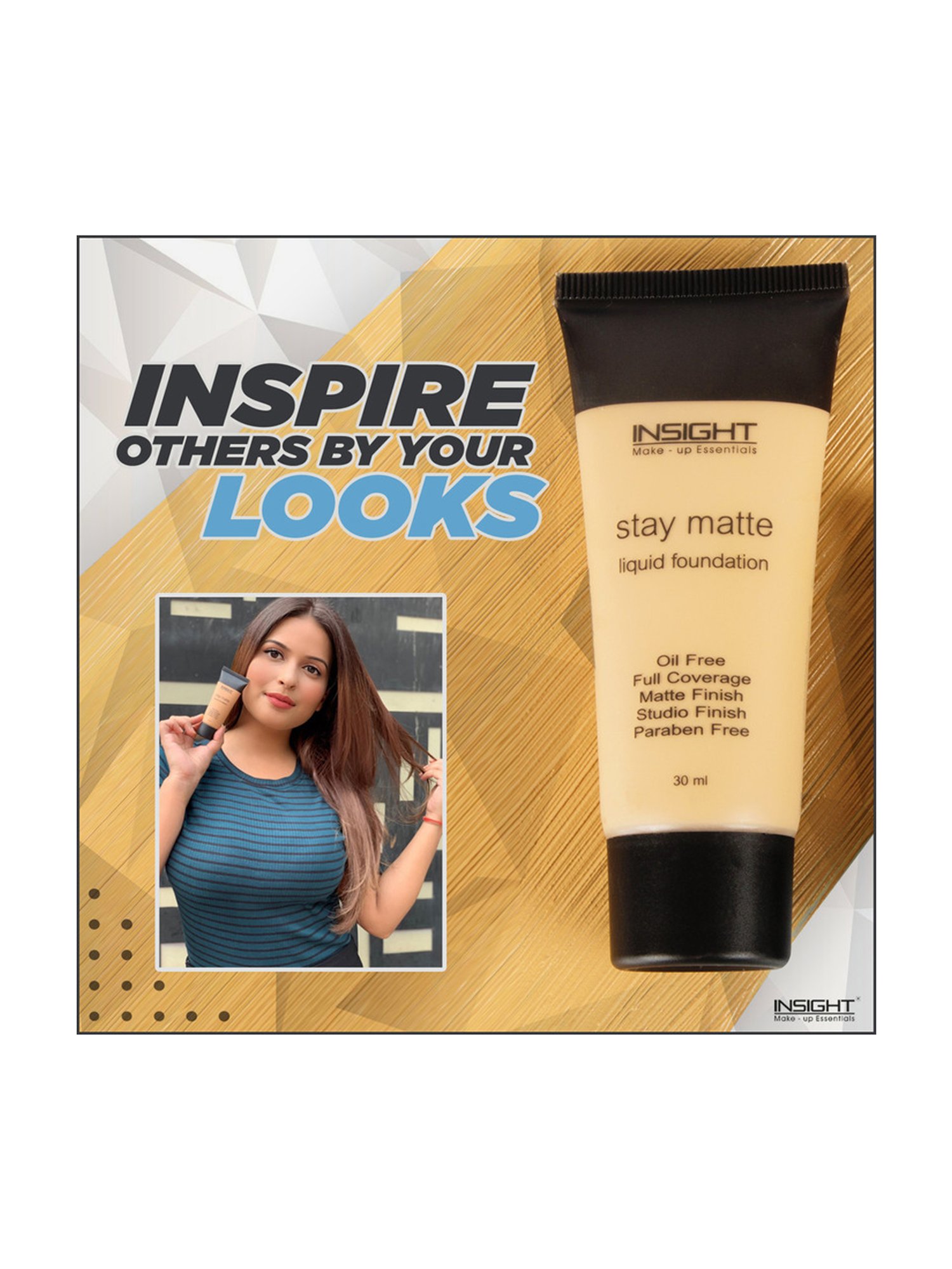 Insight Cosmetics Stay Matte Foundation Caramel - 30 ml