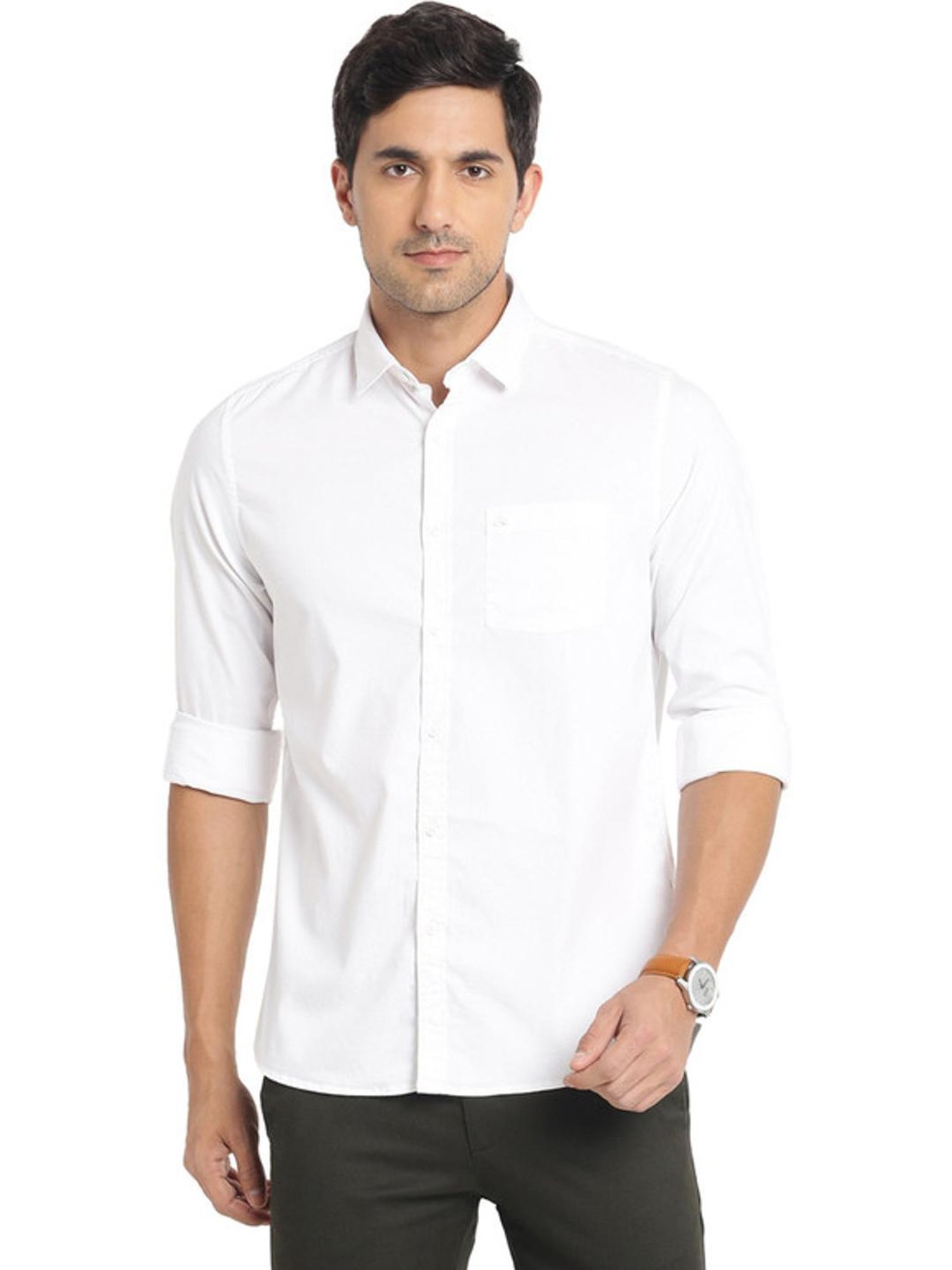 Turtle White Slim Fit Shirt