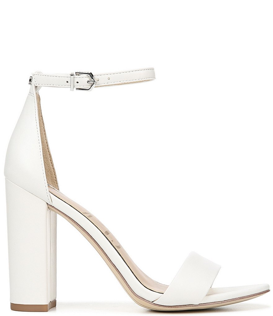 Sam Edelman Yaro Leather Ankle Strap Block Heel Dress Sandals