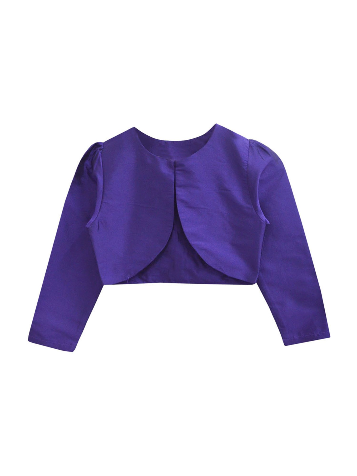 A.T.U.N. Purple Solid Full Sleeves Shrug