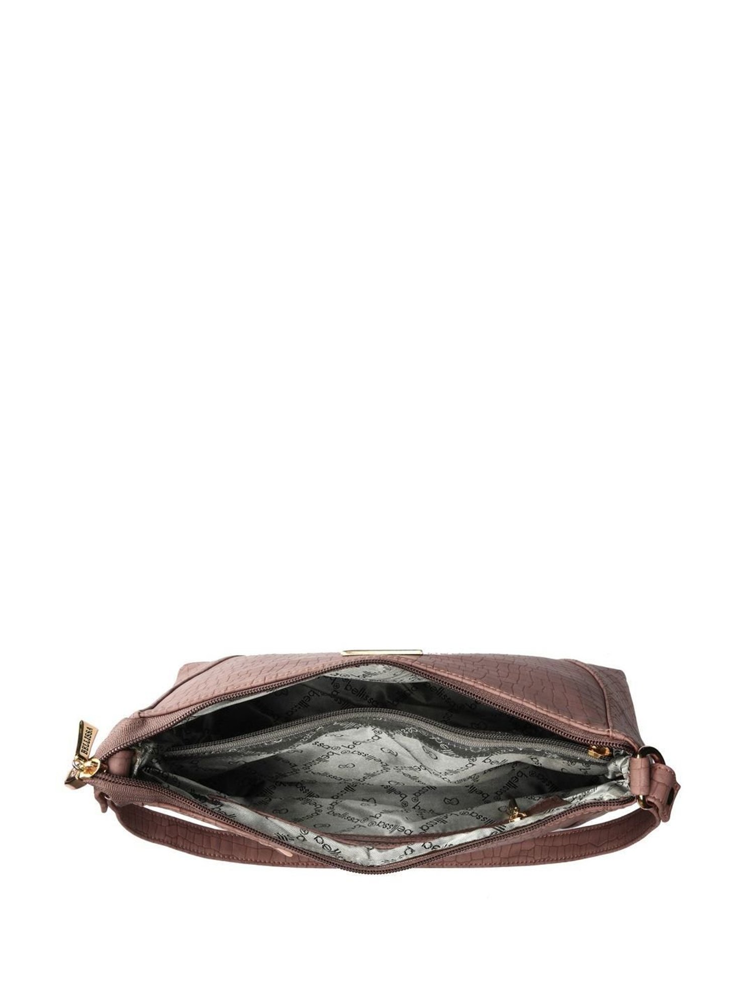 Bellissa Nude Textured Medium Premium Shoulder Handbag