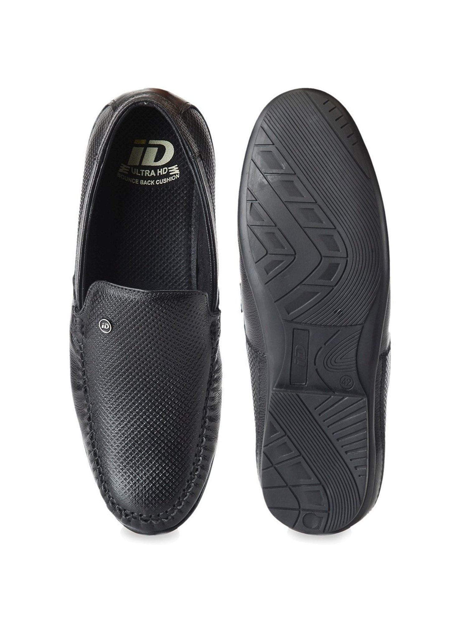 ID Men's Black Casual Loafers