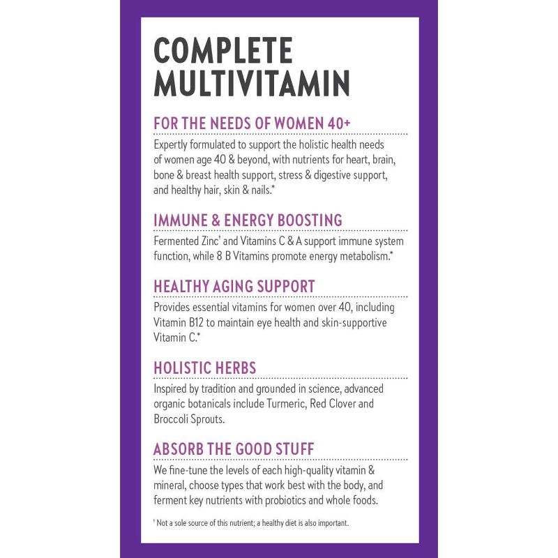 New Chapter Women's 40+ One Daily Multivitamin Tablets - 30ct