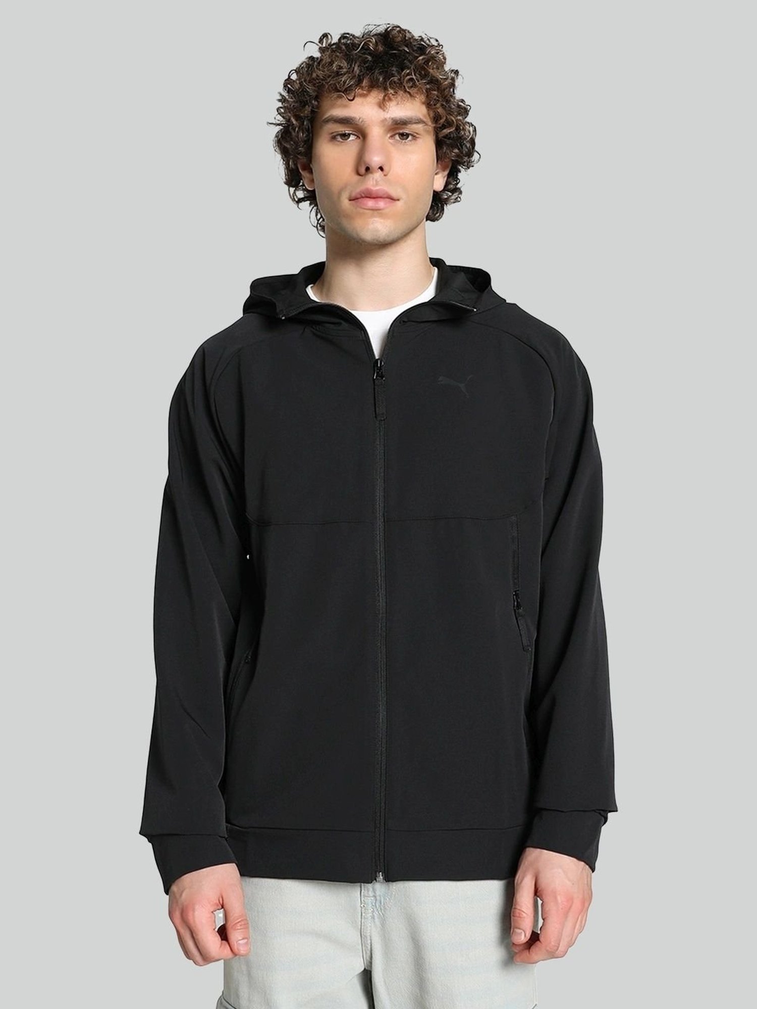 Slowave Teal Regular Fit Sports Hooded Jacket