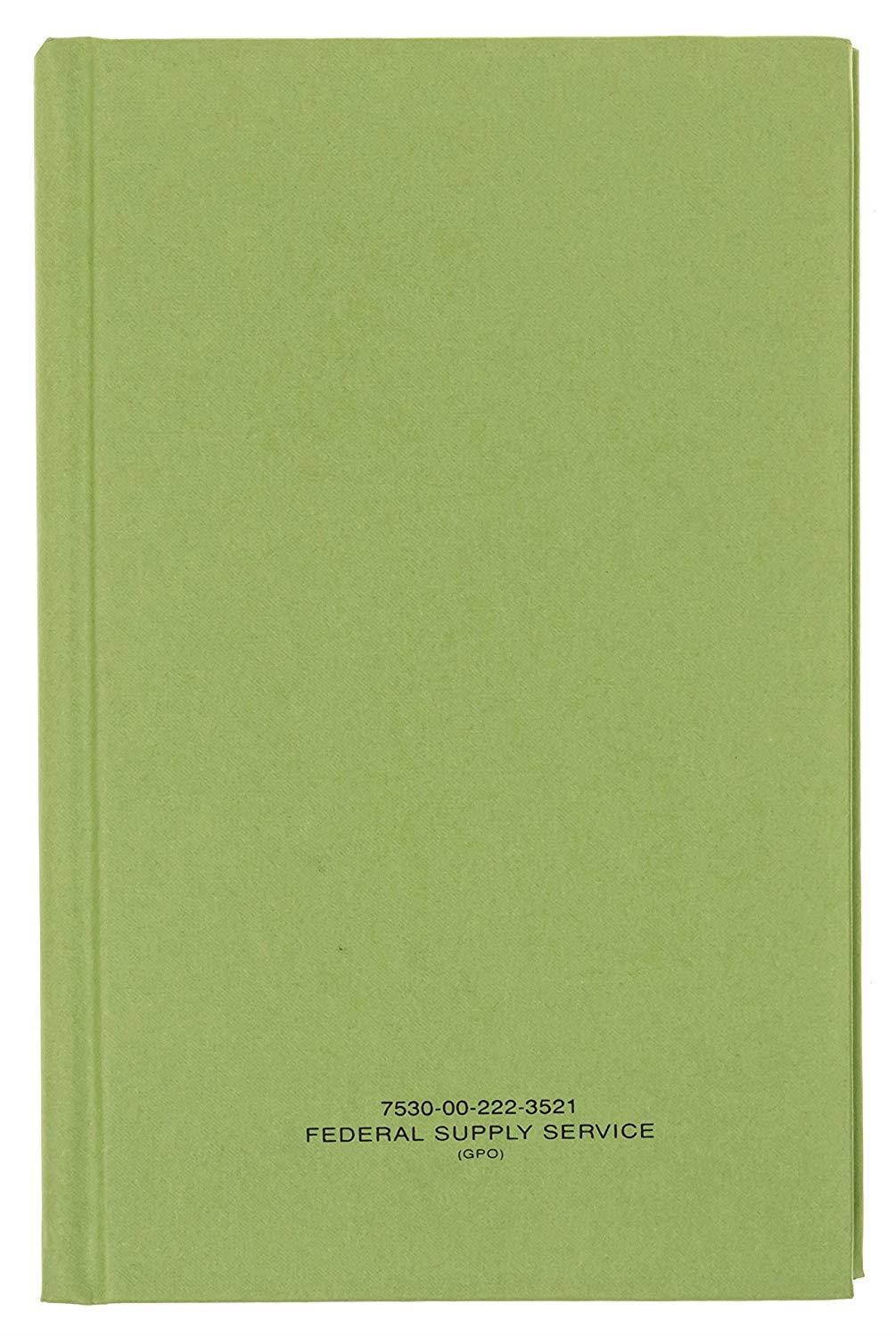 DIY Indispensables US Military Log Record Book 5-1/4 x 8 Inch 96 Sheets with Rugged Sewn Case Binding Blue Line College Ruled Notebook NSN 7530-00-222-3521 Made in USA