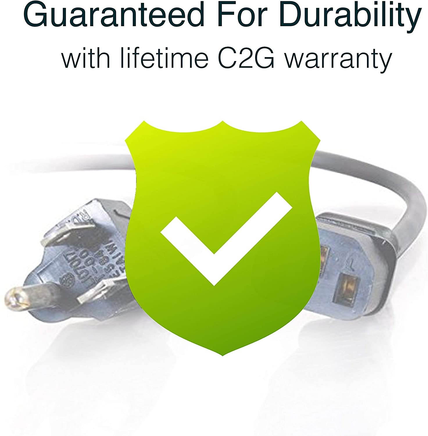 C2G Power Cord Replacement Power Cable 3 Pin Connector For Computers TVs Monitors & More 18 AWG Black 10 Feet (3.04 Meters) Cables to Go 03134