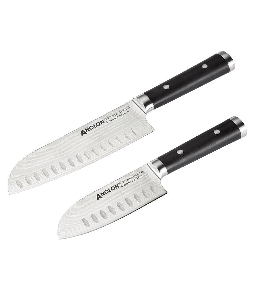 Anolon Imperion Damascus Steel Cutlery 2-Piece Santoku Knife Set