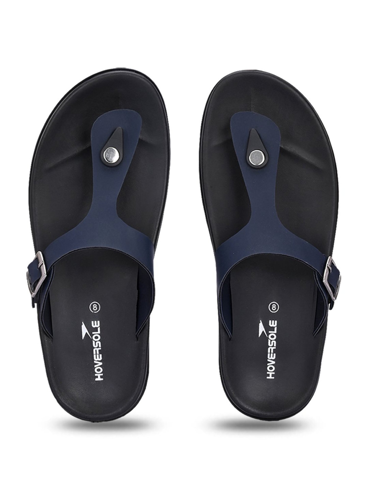 Hoversole Men's Navy T-Strap Sandals