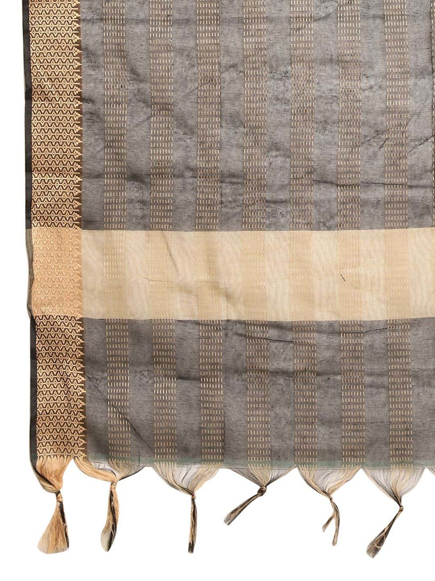 Jompers Black Woven Pattern Kurta Palazzo Set With Dupatta