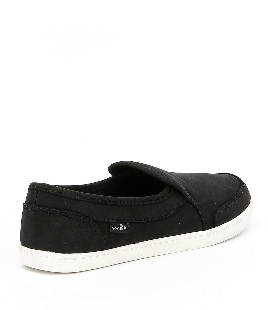 Sanuk Pair O Dice Leather Slip-On Shoes