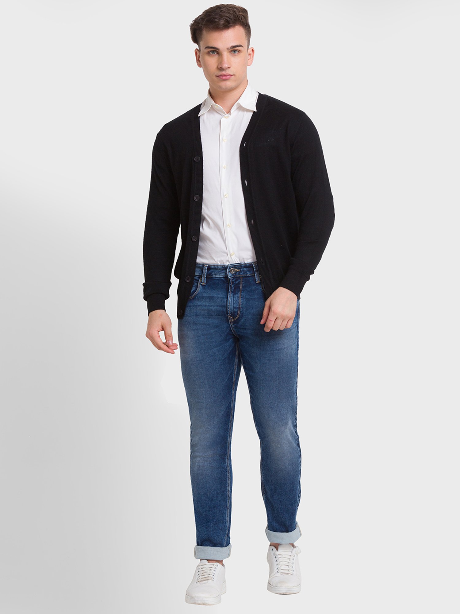 ColorPlus Black Tailored Fit Cardigan