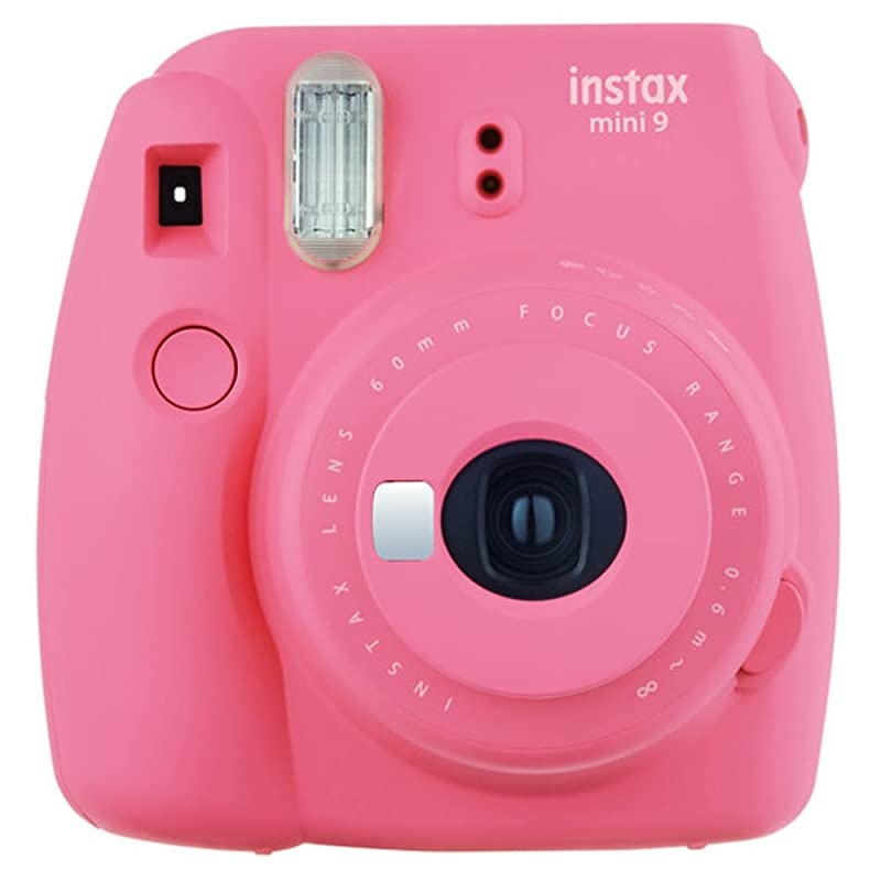 instax mini 9 Instant Film Camera (Flamingo Pink) +  Instax Mini Twin Pack Instant Film (80 Shots) + Camera Case + AA Batteries + Accessory Bundle