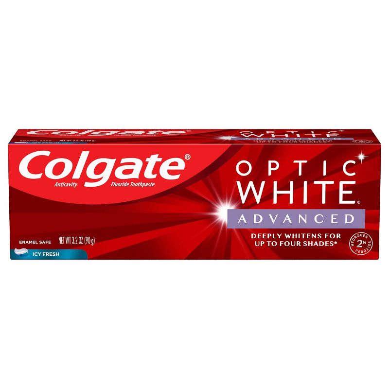 Colgate Optic White Advanced Teeth Whitening Toothpaste - Icy Fresh - 3.2oz