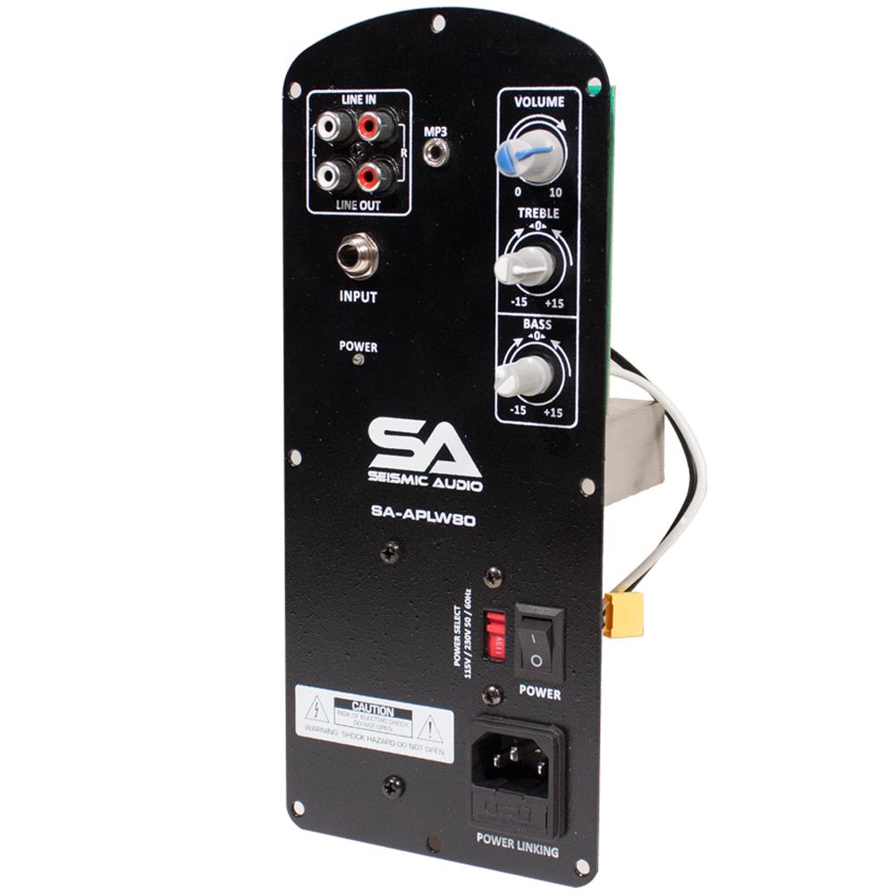 Seismic Audio - SA-APLW80 - 120 Watt Class AB Plate Amplifier for PA/DJ Loudspeaker Cabinets - Class AB Replacement Amplifier