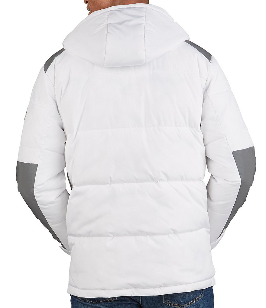 Kenneth Cole New York Long-Sleeve Mixed-Media Hooded Puffer Jacket