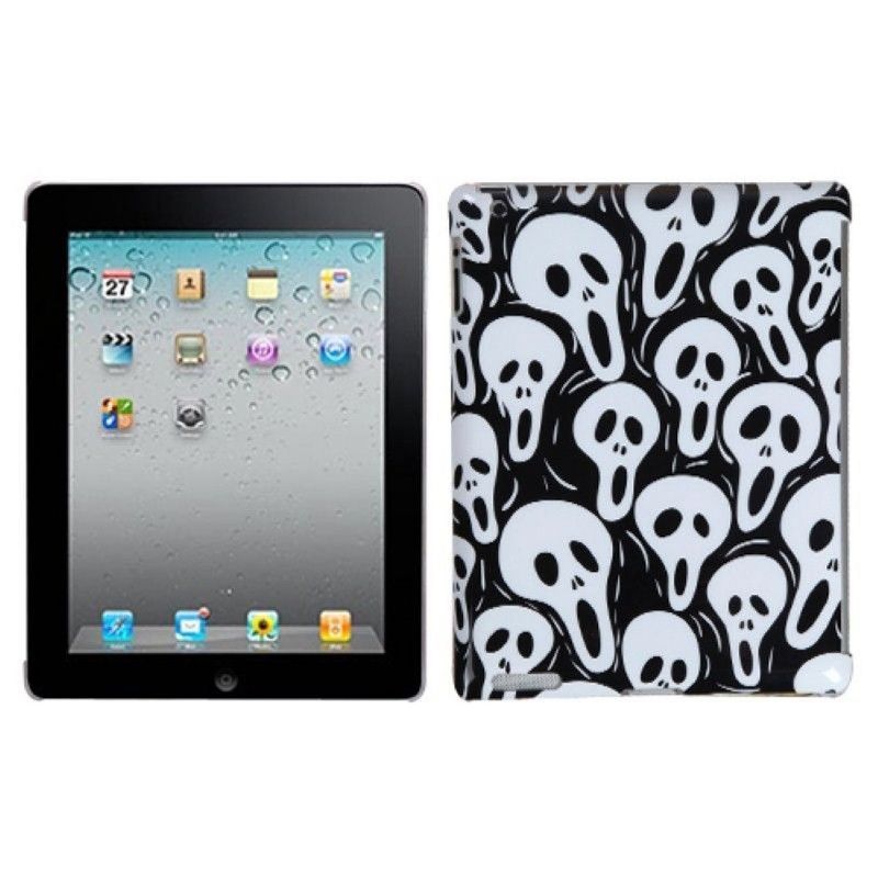 MYBAT For Apple iPad 2/3/4 Black White Screaming Ghosts Hard Plastic Case Cover
