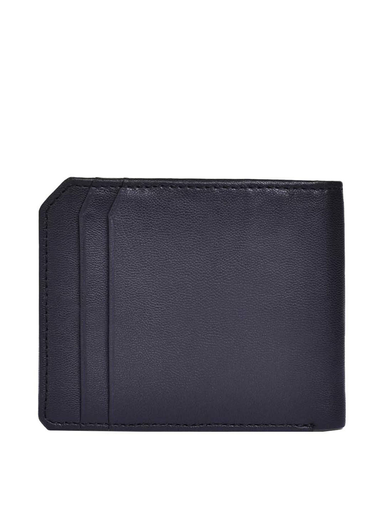 BELWABA Navy Casual Leather Bi-Fold Wallet for Men