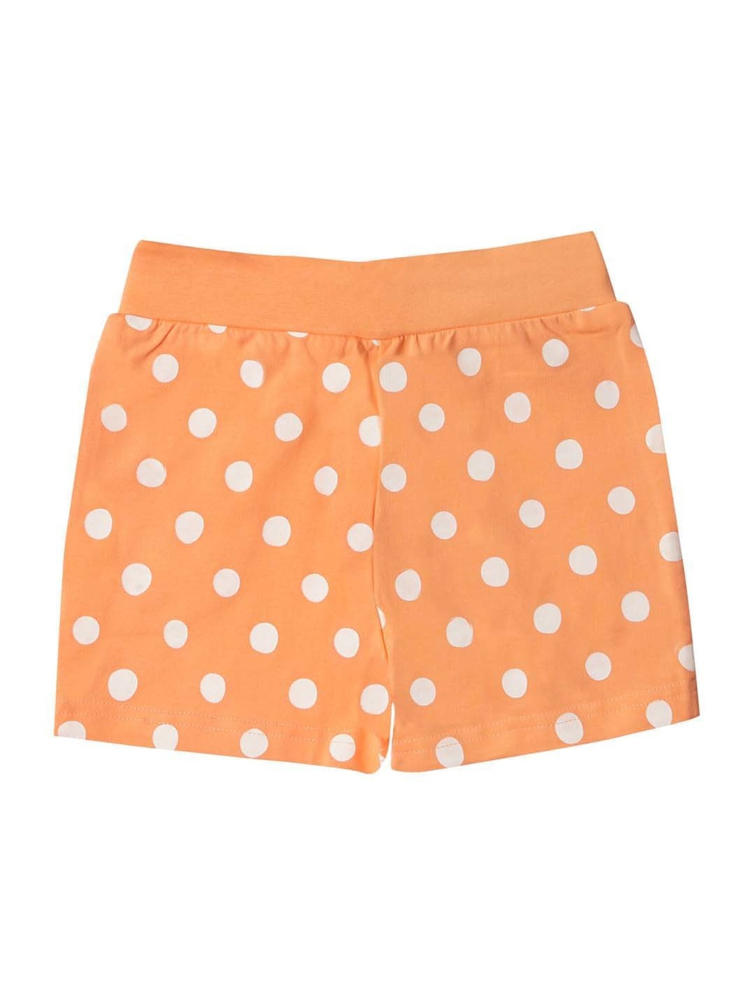 Tiny Girl Peach Cotton Printed Shorts