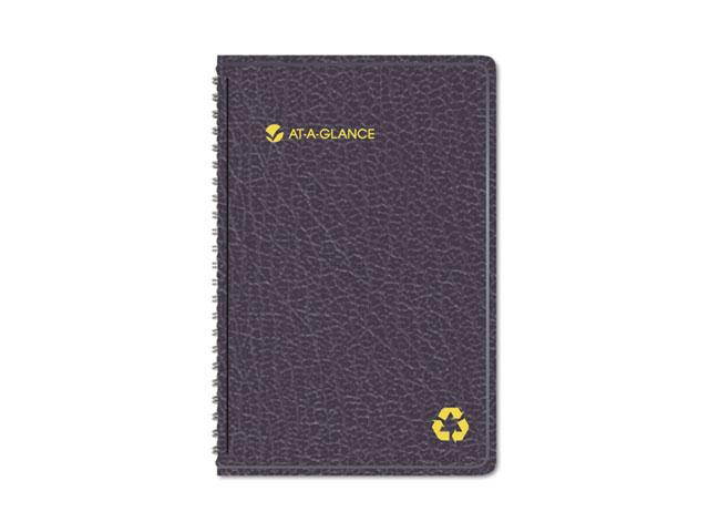 AT-A-GLANCE 70-100G-05 Recycled Weekly/Monthly Appointment Book, Black, 4 7/8" x 8", 2013