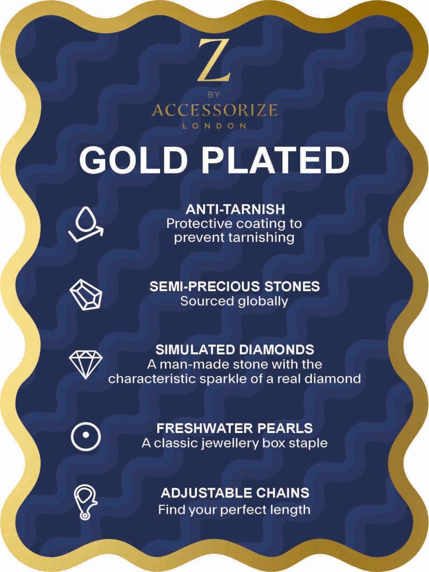 Accessorize London Women's Z Real Gold Plated Pearly Bead Necklace