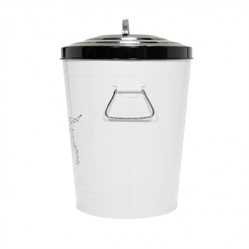 Amici Pet Zentangle Metal Pet Food Bin, Dog, 17lbs