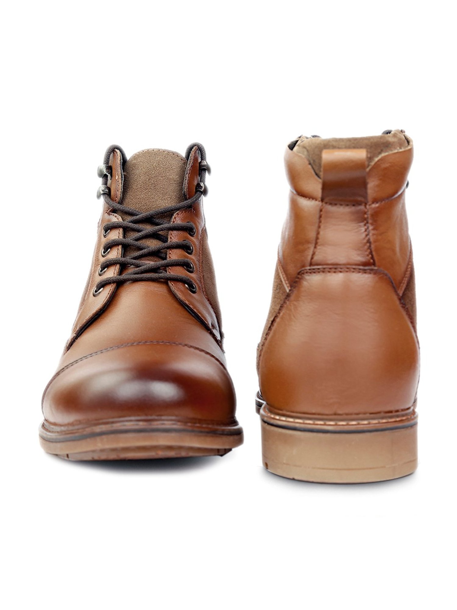 Shences Tan Derby Boots