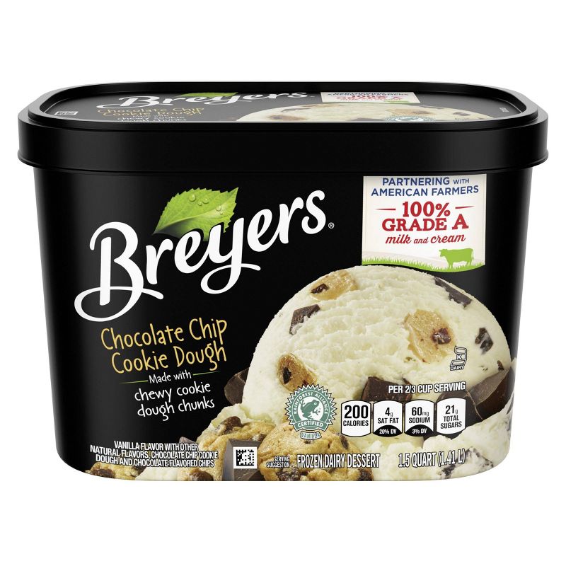 Breyers Chocolate Chip Cookie Dough Frozen Dairy Dessert - 48oz