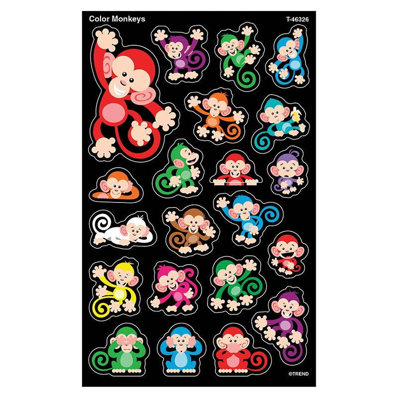 Trend Enterprises Inc. T-46326 Color Monkeys Supershapes Stickers Large