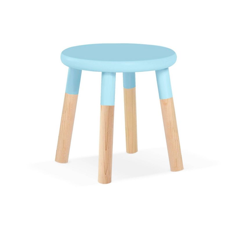 Set of 2 Peewee Wood Veneer Kids' Chairs Maple/Sky Blue - Nico & Yeye