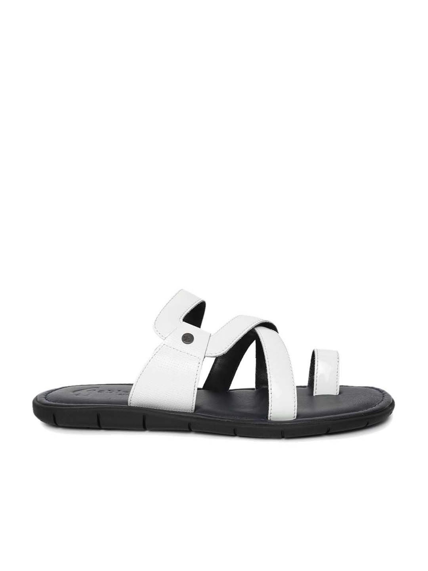 Gabicci Men's White Toe Ring Sandals