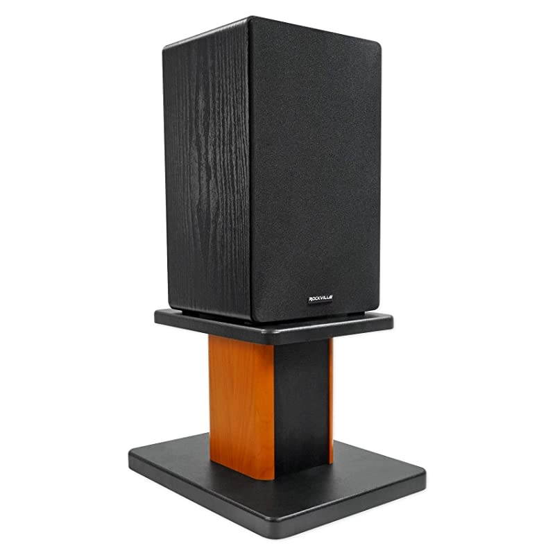 2  RHT8C Computer/Bookshelf Desktop Speaker/Studio Monitor Stands-Wood