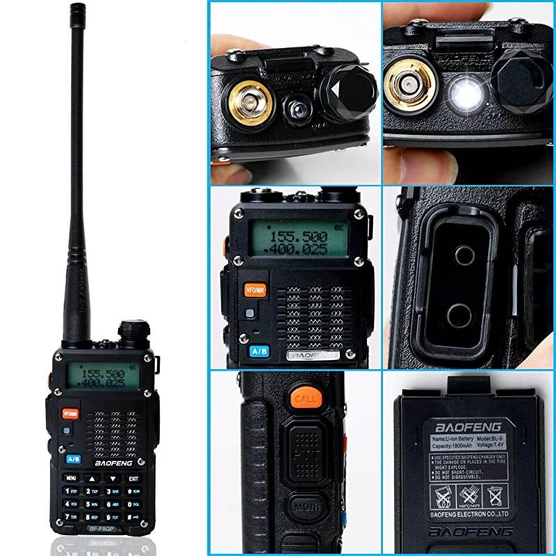 Radio High Power Upgraded  UV-5R Ham Radio Handheld Two Way Radios with TIDRADIO-771 Antenna  Walkie Talkies (5 Pack)