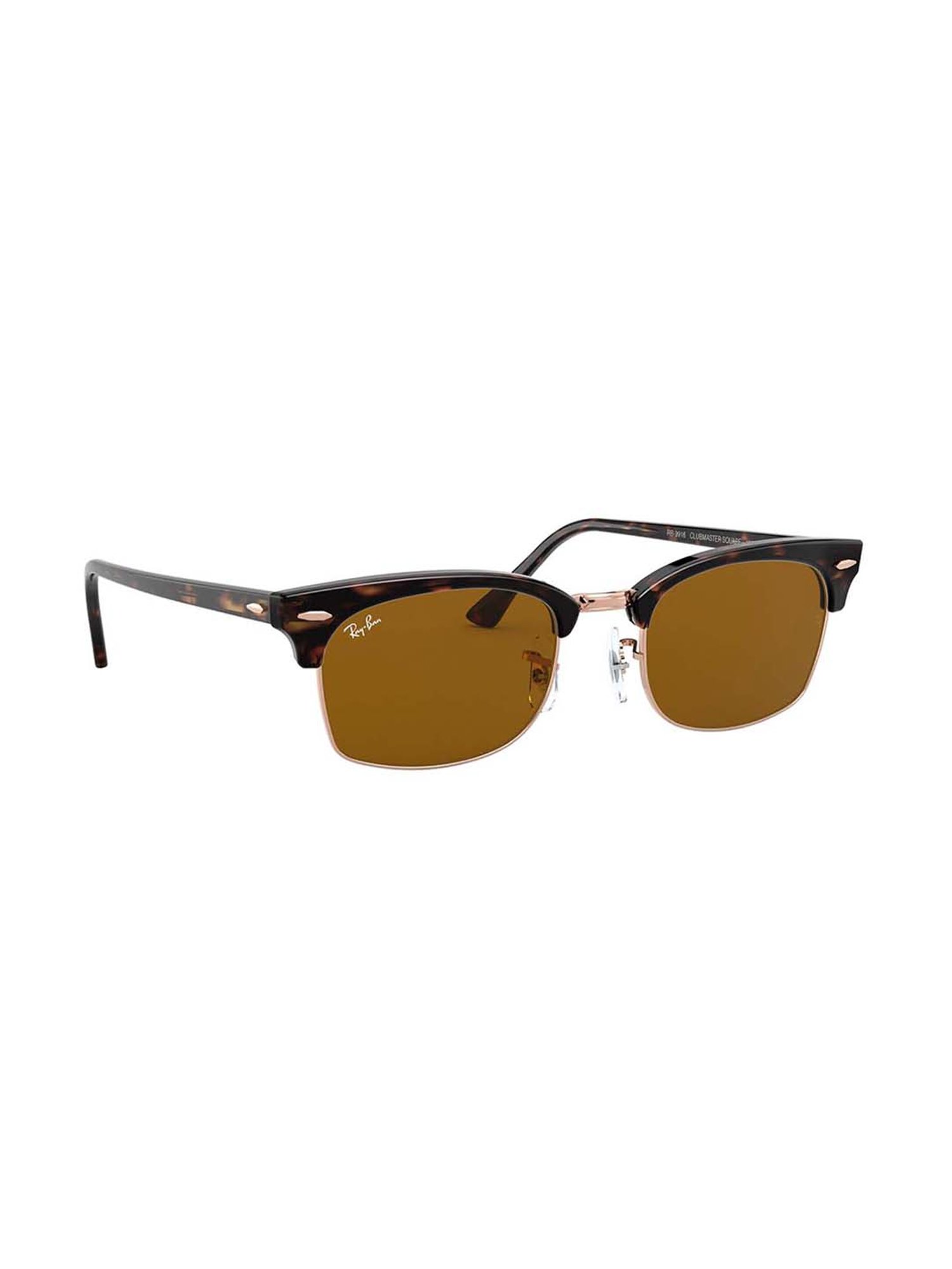 Ray-Ban Unisex UV Protected Brown Lens Rectangle Sunglasses - 0RB391613093352