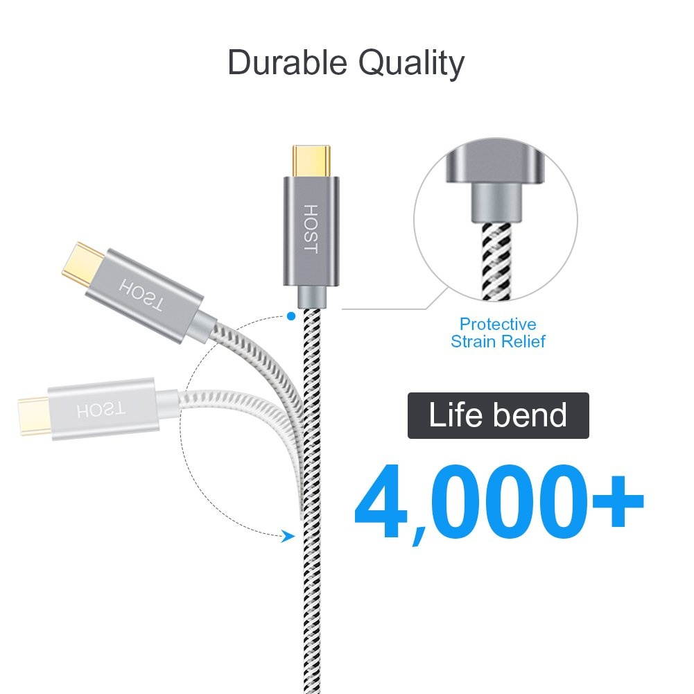 USB-C to Micro-B 3.0 (Gen 2/10G), CableCreation 3.3ft Braided Micro USB 3.1 Type C Cable Compatible MacBook (Pro), Chromebook Pixel, HDD External Hard Driver & Phones, 1M/Gray