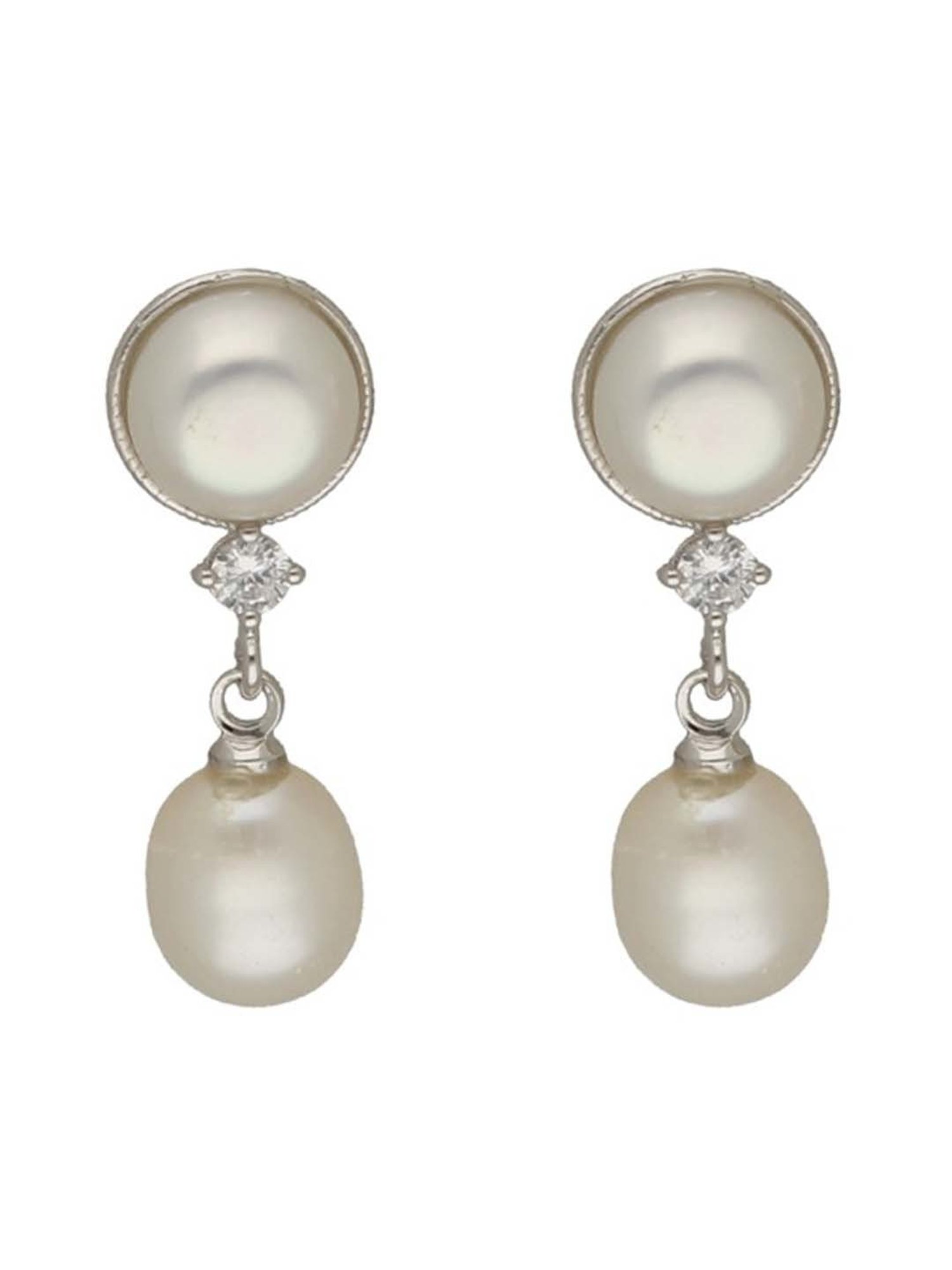 Sri Jagdamba Pearls Vintage Pearl Earrings for Women and Girls