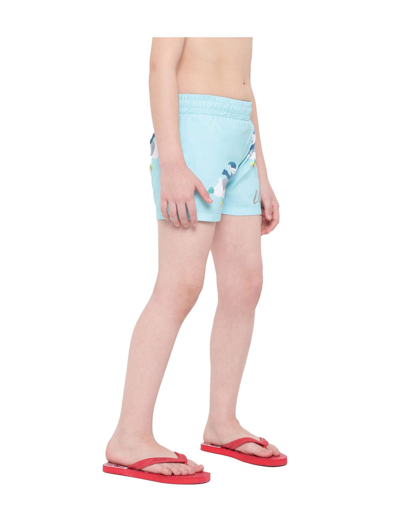 IO Kids Blue Printed Shorts