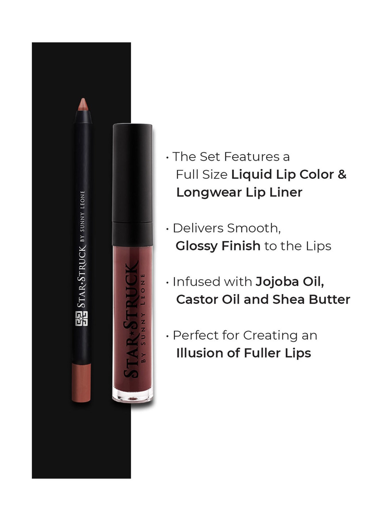 StarStruck By Sunny Leone Liquid Lip Color & Lip Liner Cinnamon