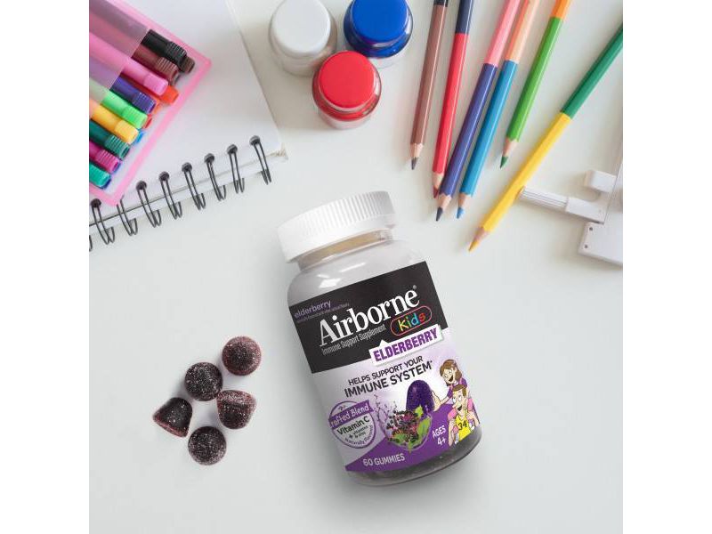 Airborne Kids Elderberry Gummies with Vitamin C & Zinc - 60ct