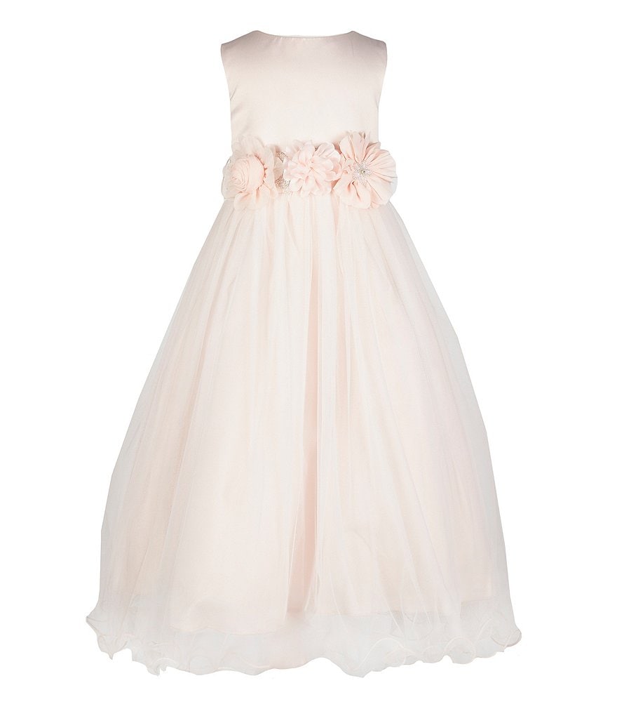 Badgley Mischka Little Girls 4-6X 3D Floral Hi-Low Dress