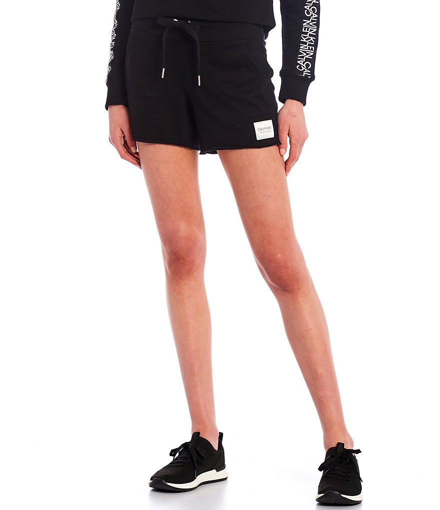 Marc New York Paperbag Waist Sueded Jersey Drawstring Shorts