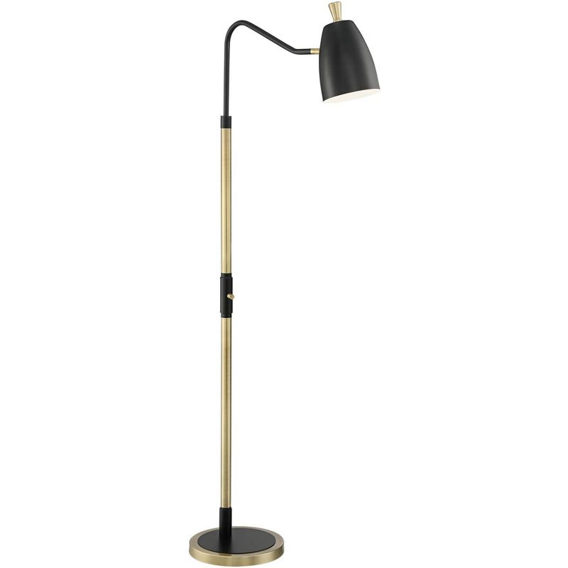 Possini Euro Design Possini Euro Sparta Black and Gold Pharmacy Floor Lamp