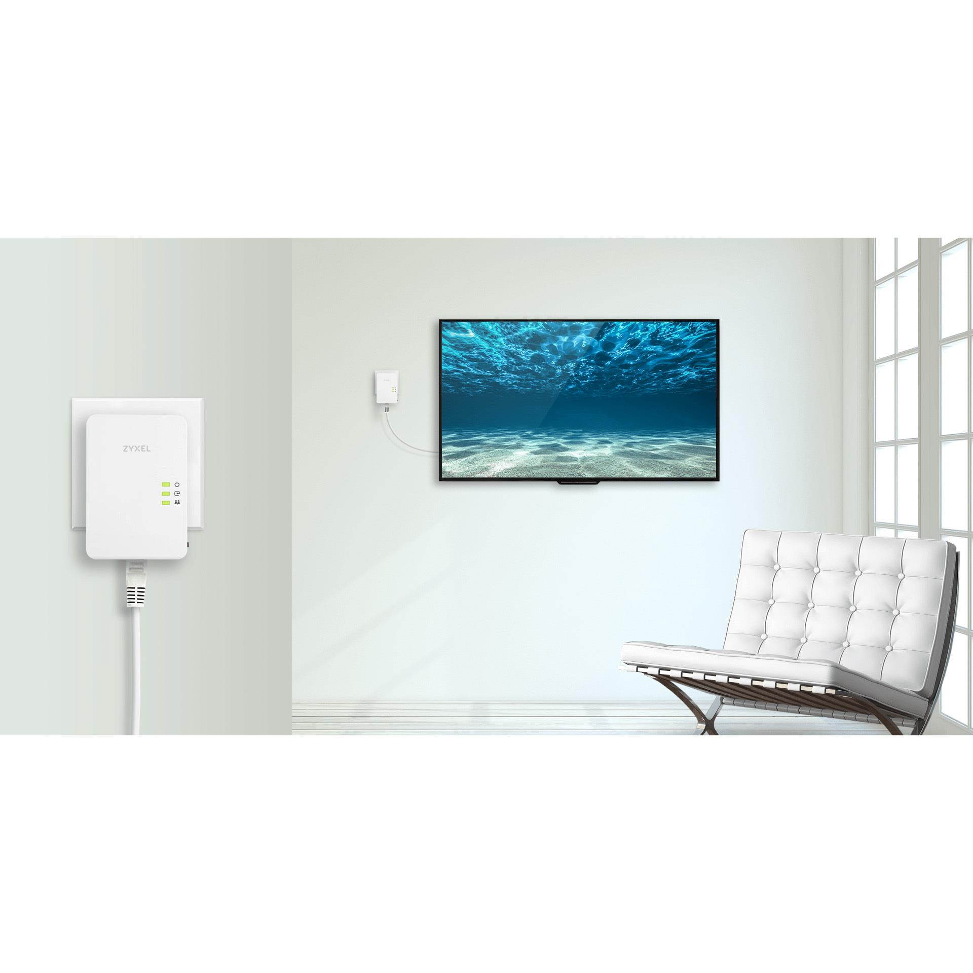 ZYXEL COMMUNICATIONS PLA5405V2KIT POWERLINE ETHERNET ADAPTER (2 PACK)