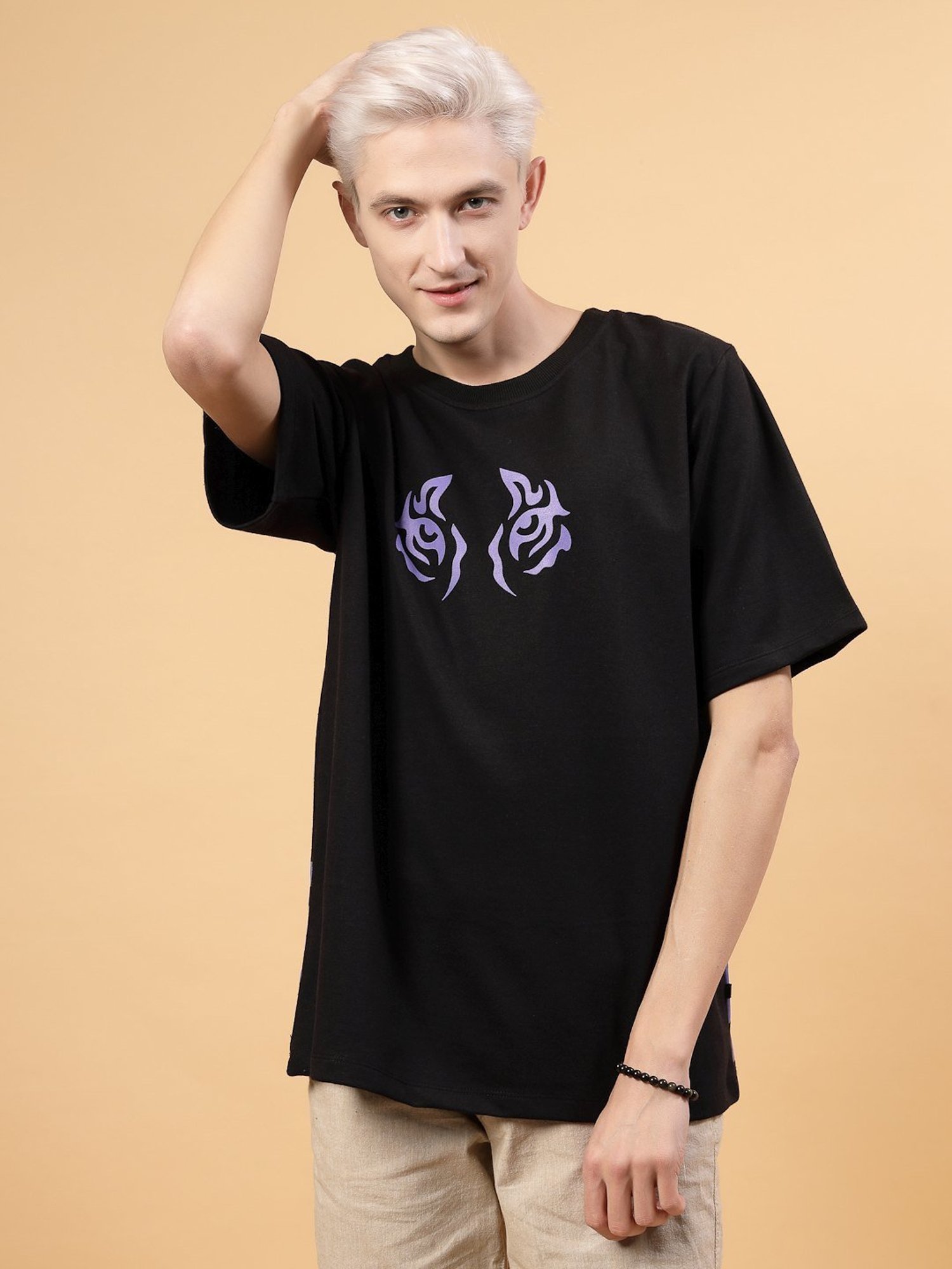 Rigo Black Loose Fit Printed T-Shirt