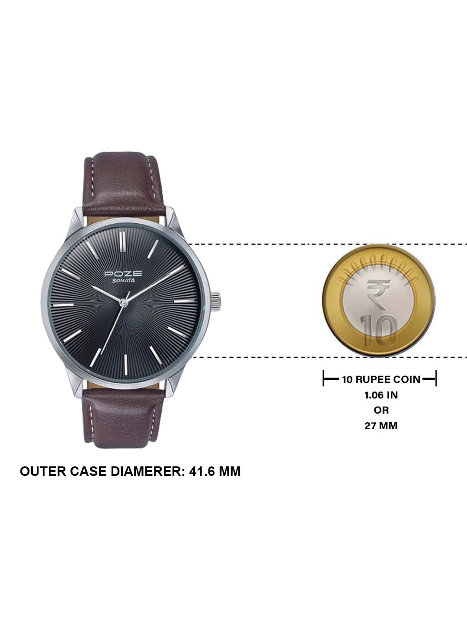 Sonata Poze 3.0 SP70046SL01W Analog Watch for Men