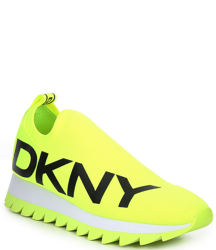 DKNY Azer Knit Signature Logo Slip-On Sneakers