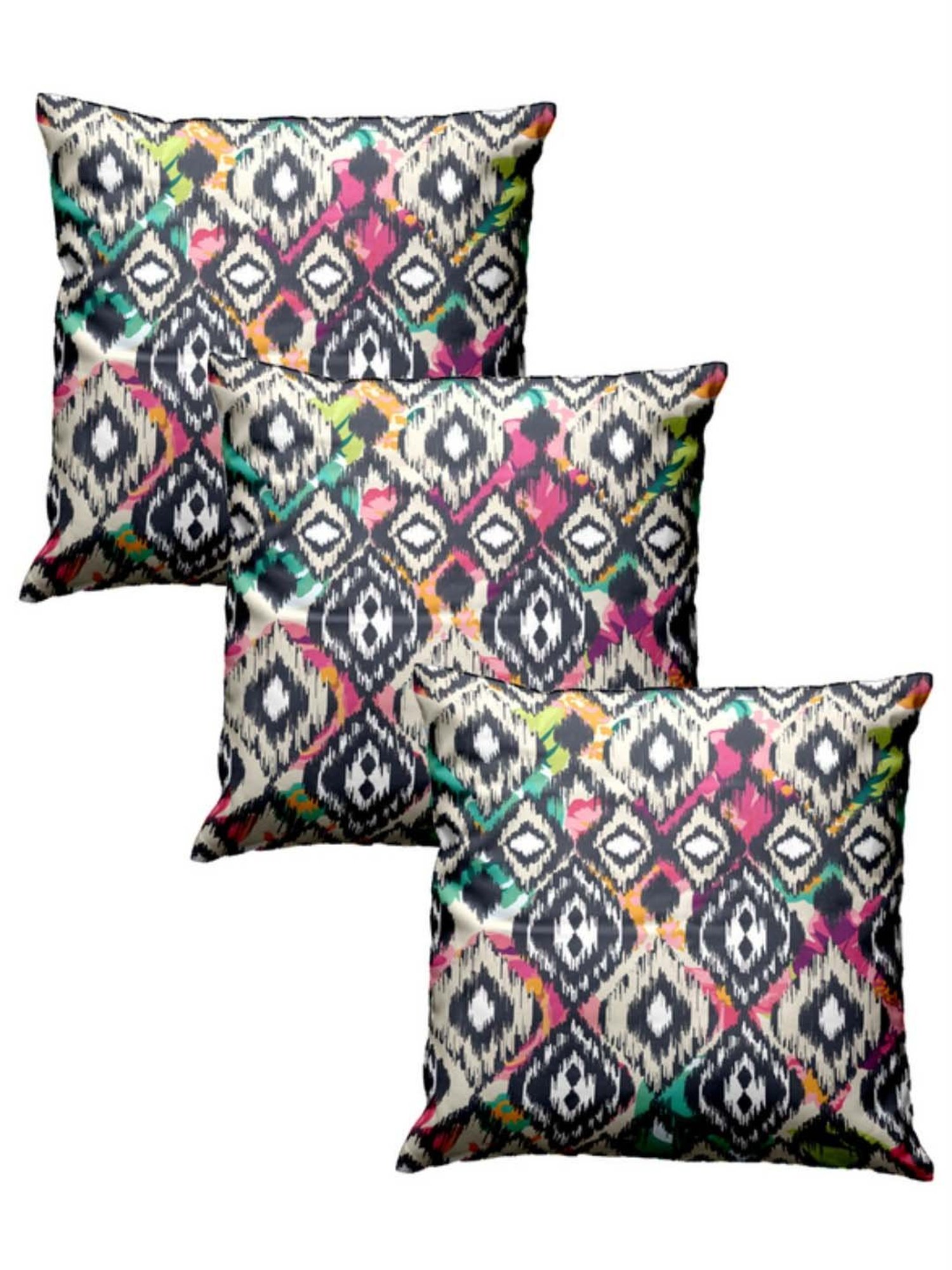 BIANCA Soft-Touch Digitally Printed Cushion Cover [Hidden Zipper On Side] -3pc 16 X16 set
