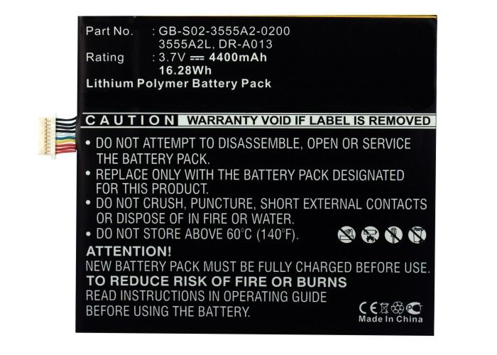 Replacement 4400mAh 3555A2L GB-S02-3555A2-0200 QP01 Battery for Amazon Kindle Fire D01400 (Kindle Fire 1, Kindle Fire I) 7" Tablet with Free Installation Tools