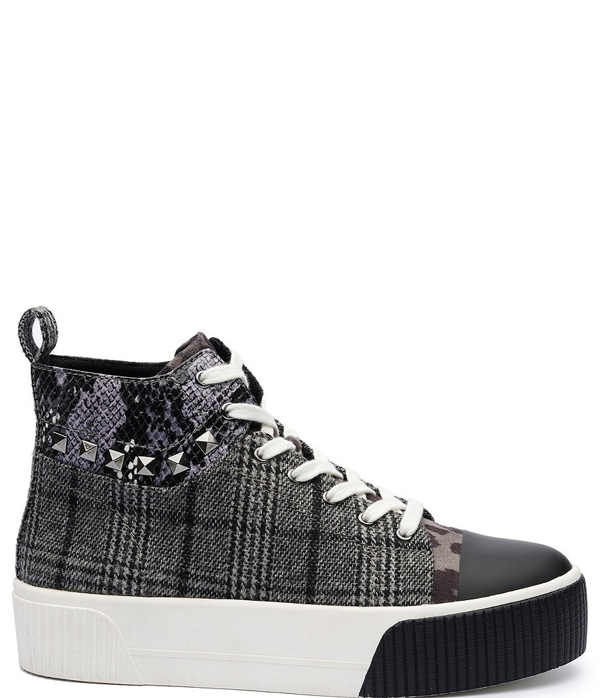 Jessica Simpson Emiliya Plaid Studded Platform Sneakers