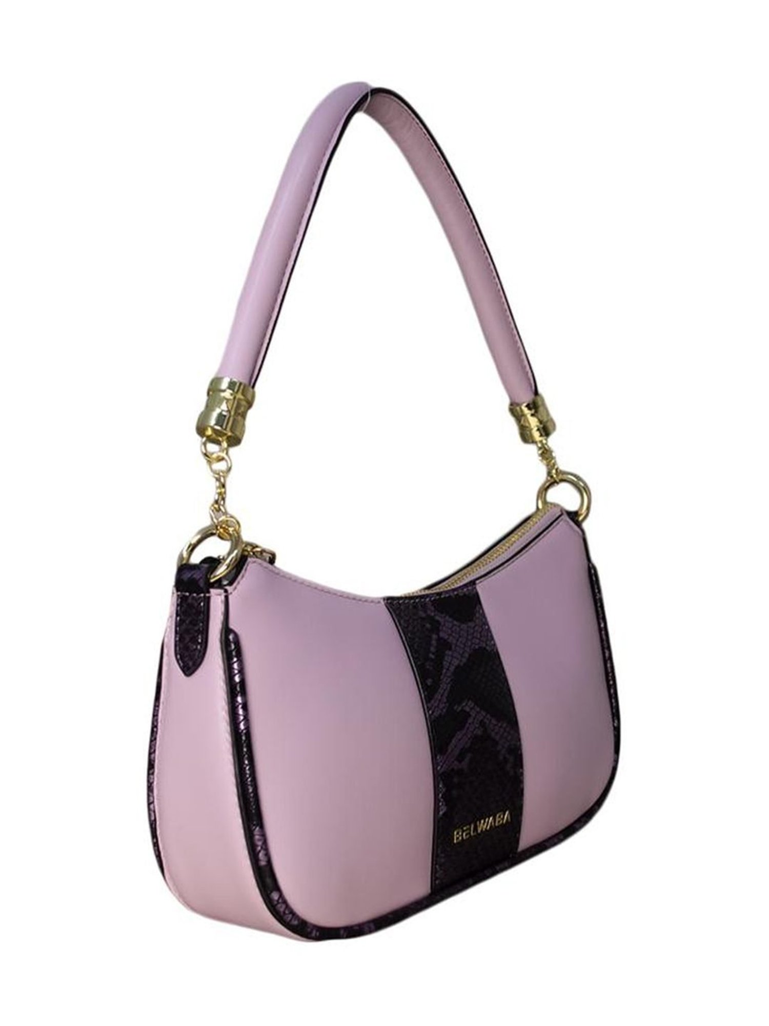 BELWABA Purple Textured Medium Shoulder Bag