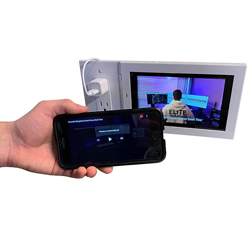 Fire 7quot Wall Mount Kit V2 by  in White Attach to Outlet or Switch Easy Installation DamageFree Kiosk Show Display Smart Home Interface Security Camera Viewer Alexa On Wall